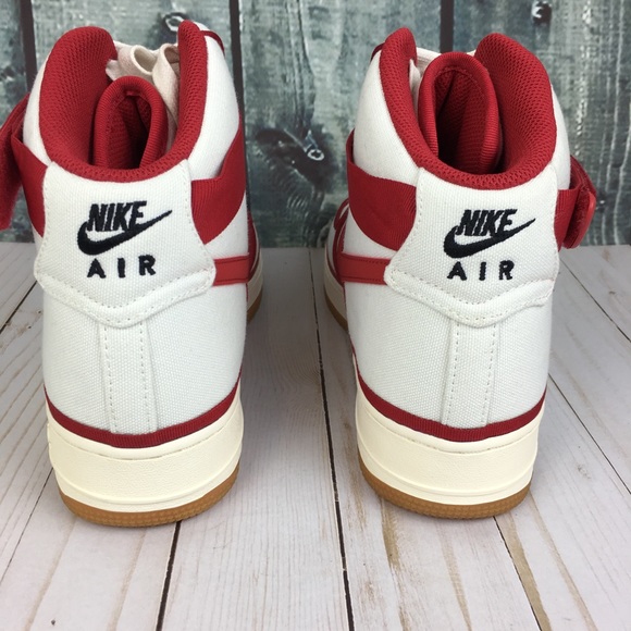 Nike Air Force 1 One High Sail Red 806403-101 AF1 - Picture 8 of 8